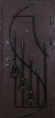Дверь металлическая с кованными элементами внешнняя сторона